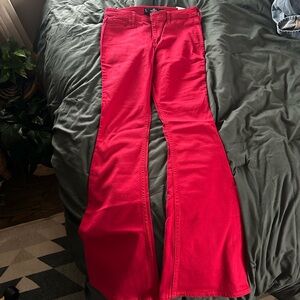 Hollister 5L women’s red flare pants
